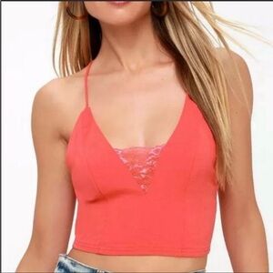 Free People Century Brami in Strawberry Size Large